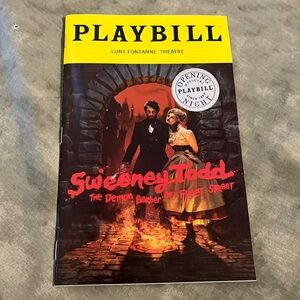Sweeney Todd Demon Barber (Sticker sealed) Opening Night Playbill 2023 - 2024